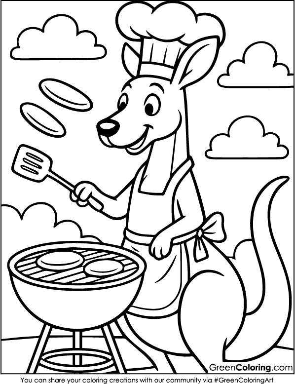 Printable Kangaroo Coloring Pages PDF