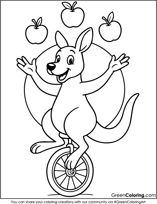 Download Free Printable Kangaroo Coloring Pages PDF