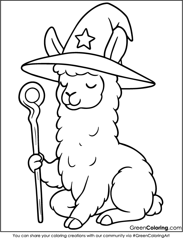 Llama Coloring Pages PDF