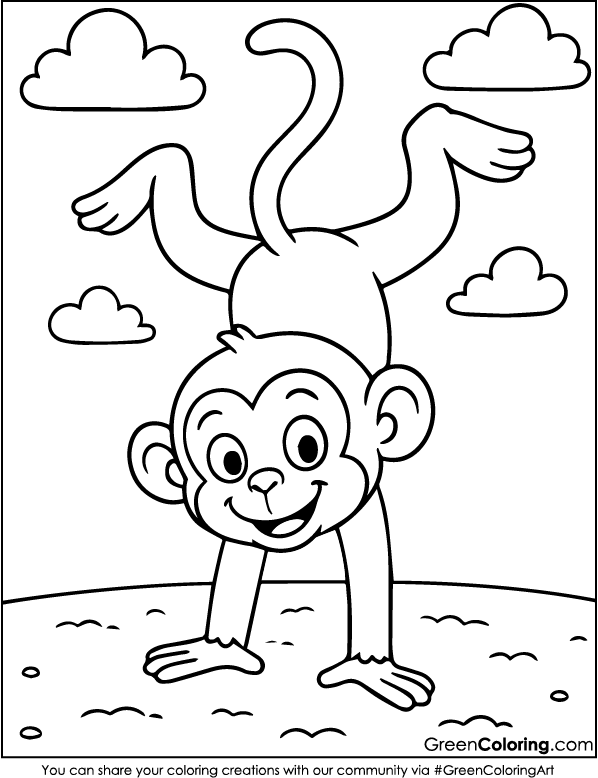 Monkey Coloring Pages