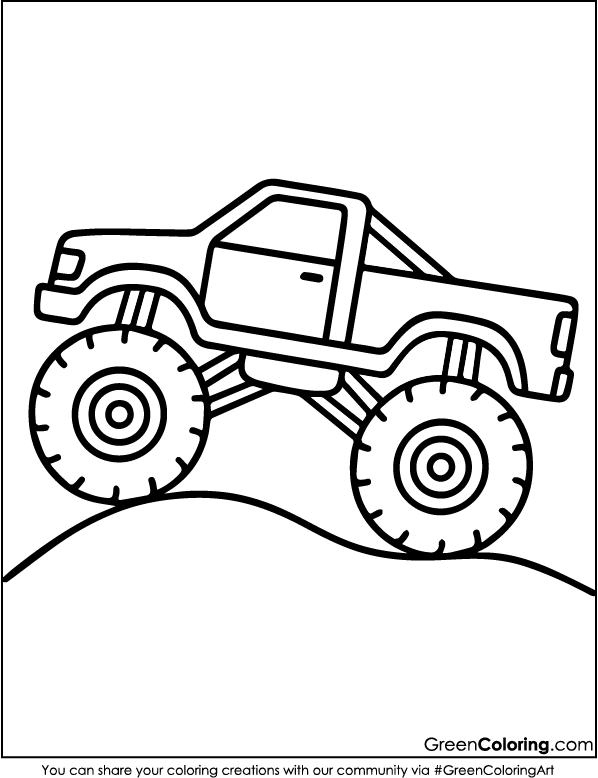 Printable Monster Truck Coloring Pages PDF