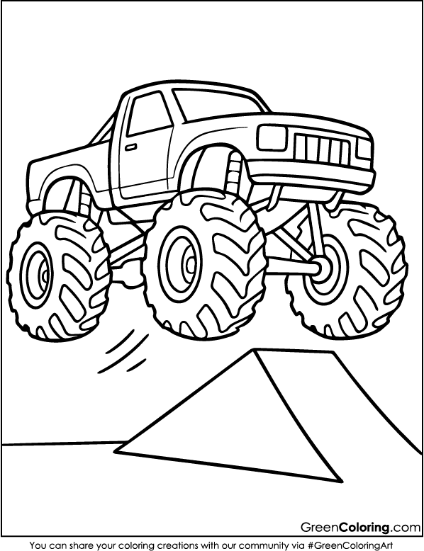Free Printable Monster Truck Coloring Pages PDF