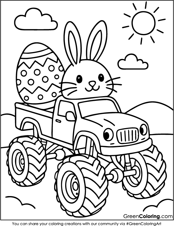 Free Printable Monster Truck Coloring Pages PDF