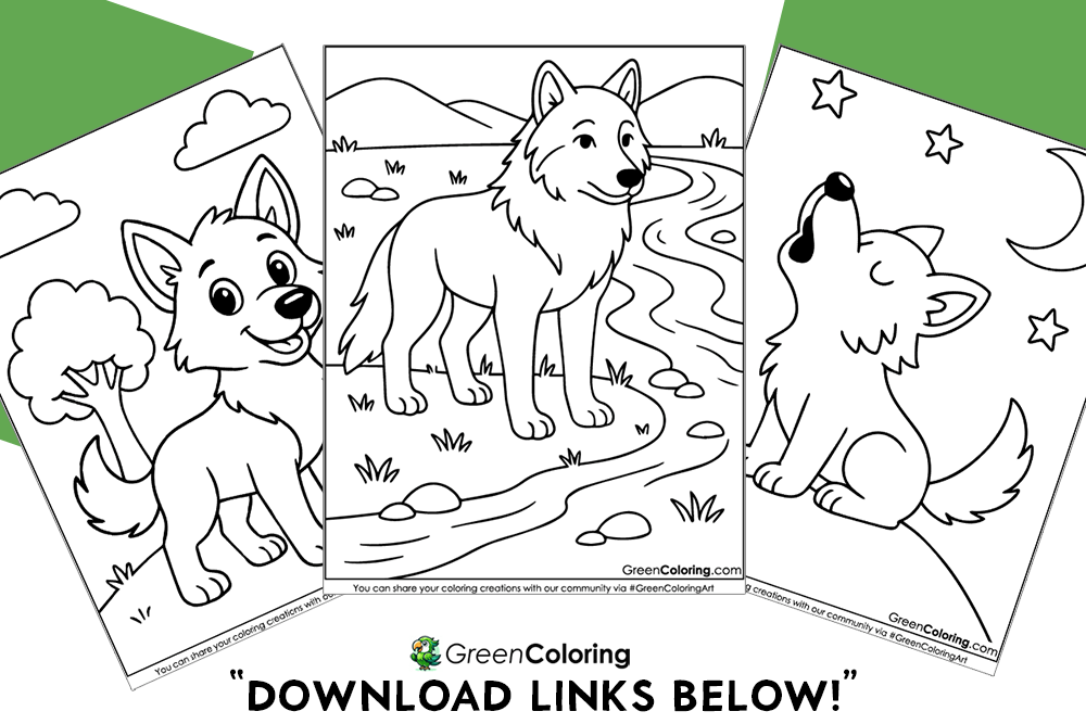 New Wolf Coloring Pages