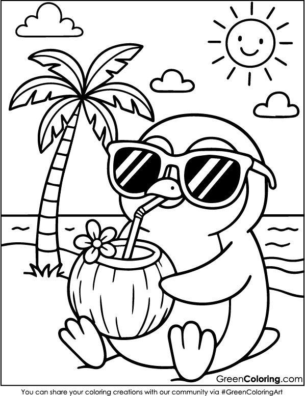 Penguin Coloring Pages