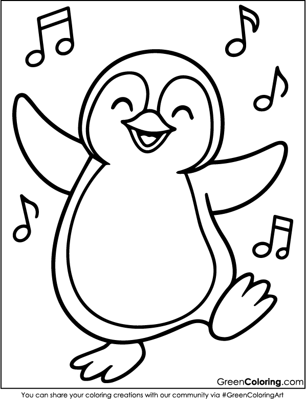 Penguin Coloring Pages