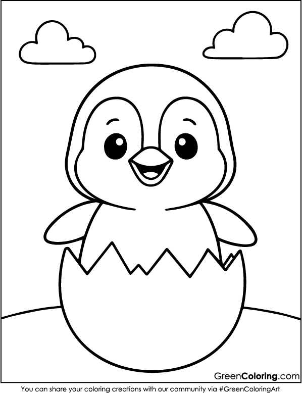 Download Printable Penguin Coloring Pages PDF Free