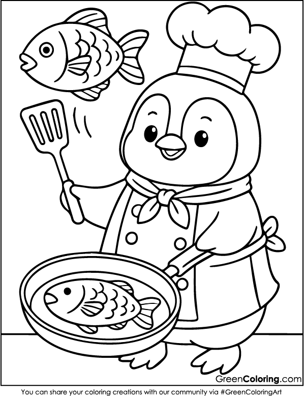 Download Printable Penguin Coloring Sheets PDF Free
