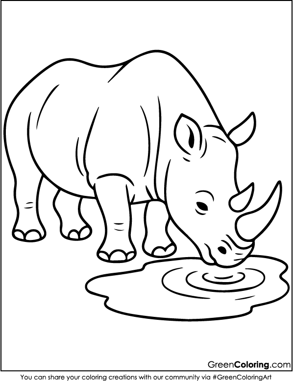 Rhino Coloring Page