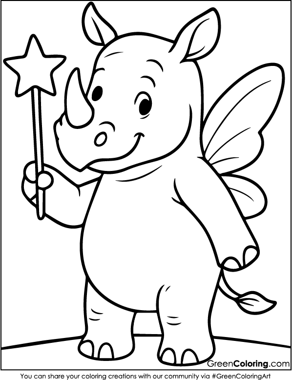Rhino Coloring Pages