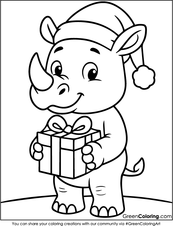 Printable Rhino Coloring Pages PDF