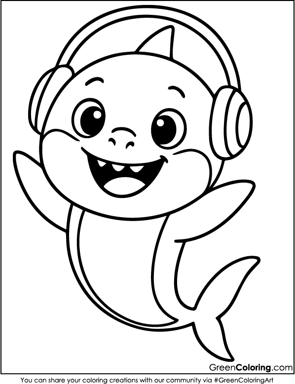 Download Printable Shark Coloring Pages PDF Free