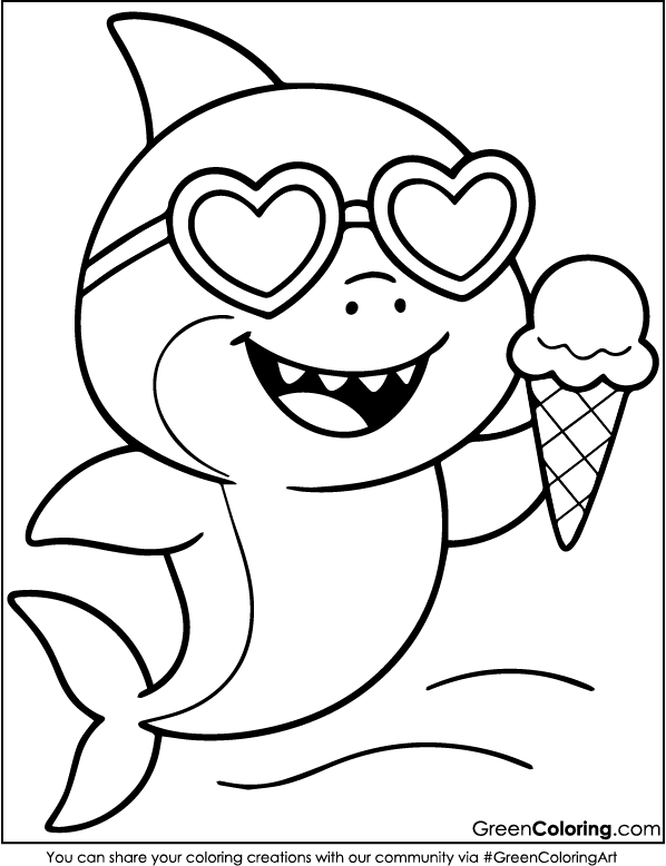 Printable Shark Coloring Pages PDF Free