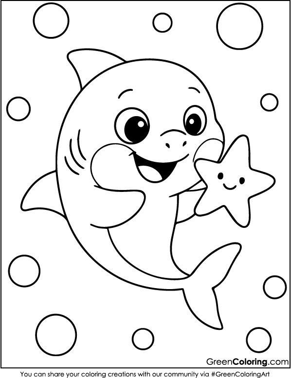 Printable Shark Coloring Pages PDF Free