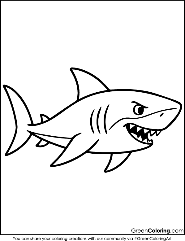 Shark Coloring Pages PDF