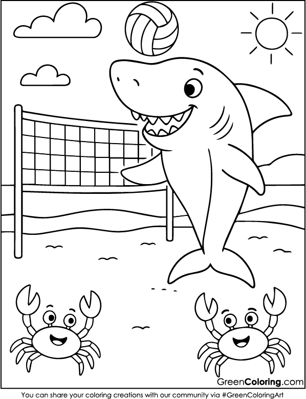 Shark Coloring Pages PDF