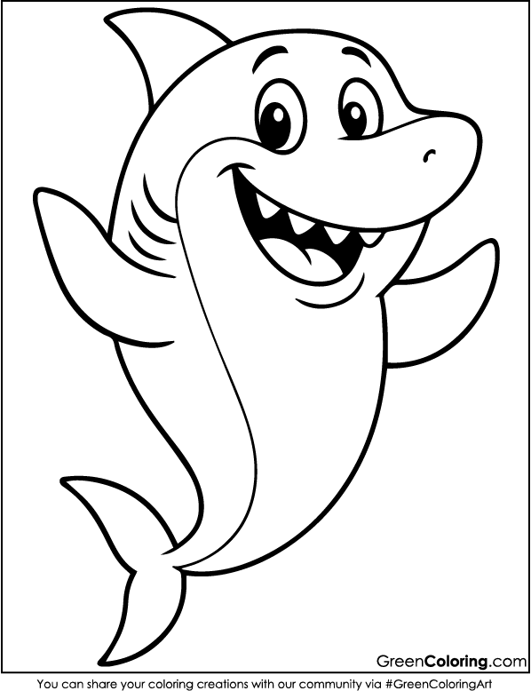 Download Printable Shark Coloring Sheets PDF Free