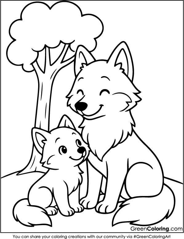 Wolf Coloring Pages