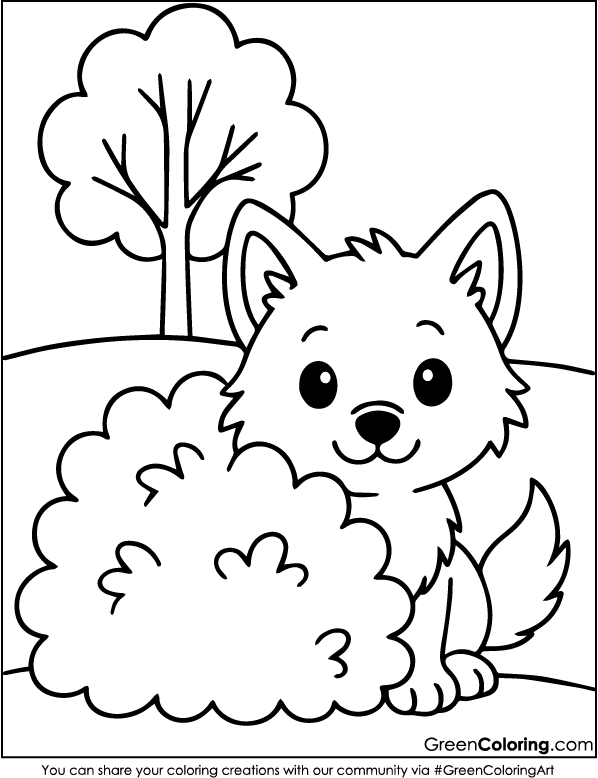 Download Printable Wolf Coloring Pages PDF
