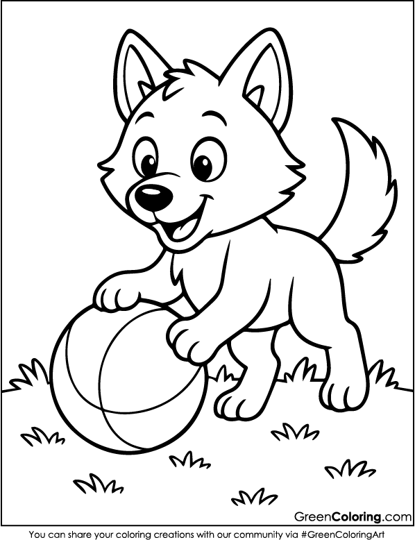 Download Free Printable Wolf Coloring Pages PDF
