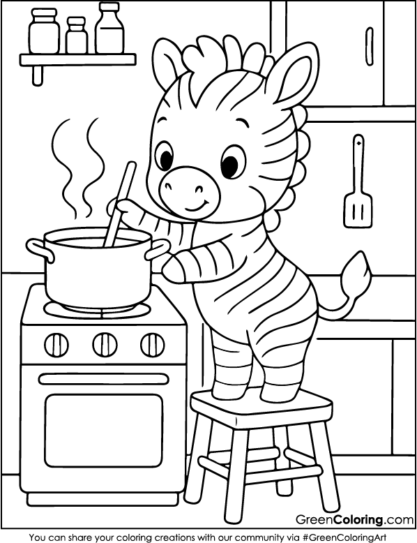Zebra Coloring Pages