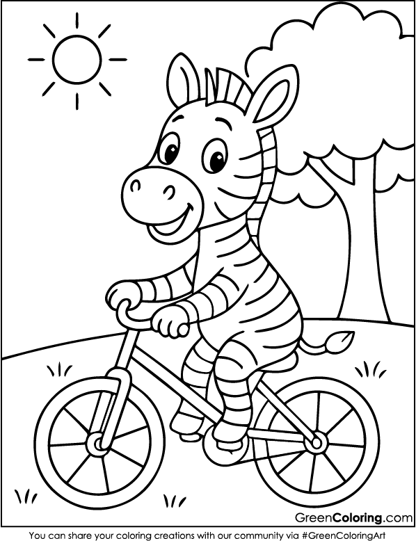 Zebra Coloring Pages PDF