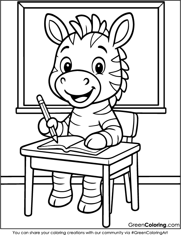 Zebra Coloring Pages PDF