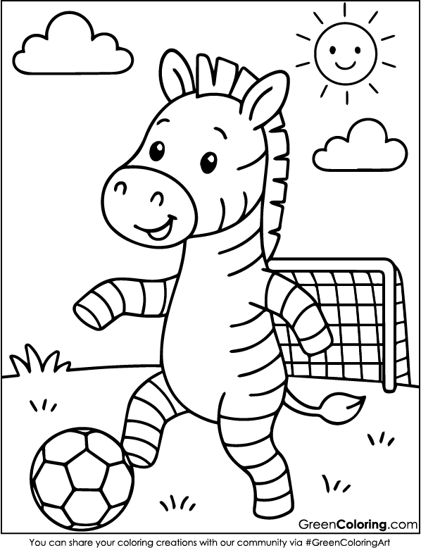 Download Free Printable Zebra Coloring Sheet PDF