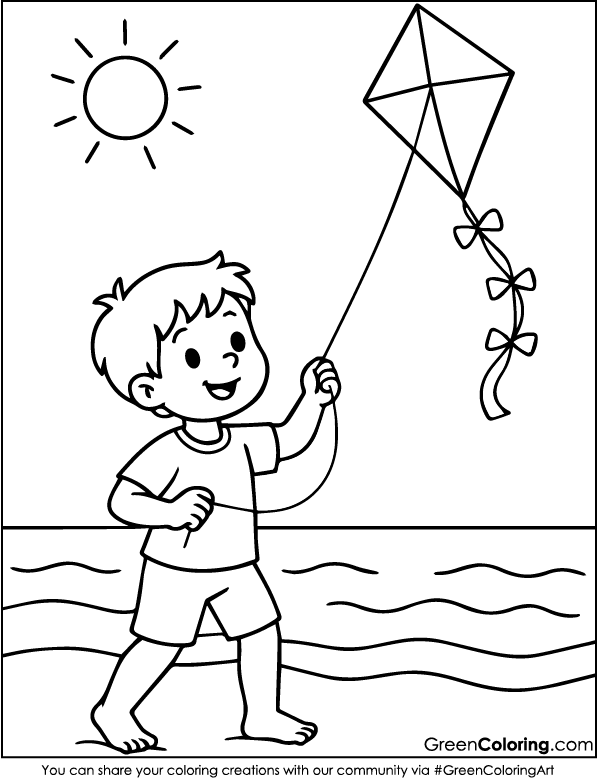 Free Printable Beach Coloring Pages PDF