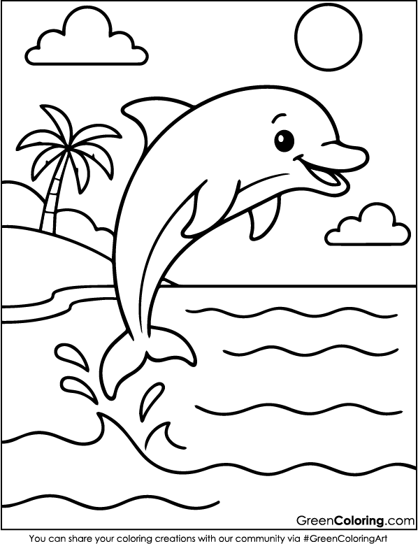 Free Printable Beach Coloring Pages PDF