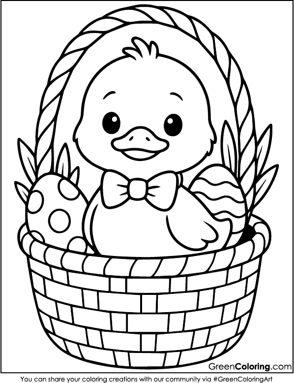 Cute Easter Coloring Pages for Kids and Toddlers