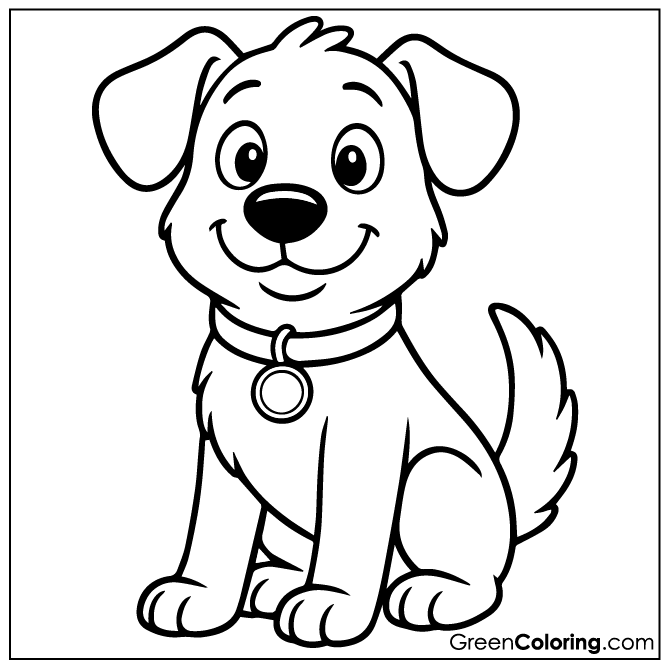 Free Printable Dog Coloring Page