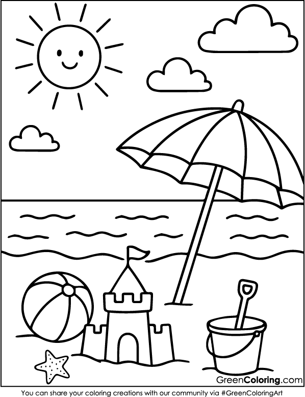 New Printable Summer Coloring Pages