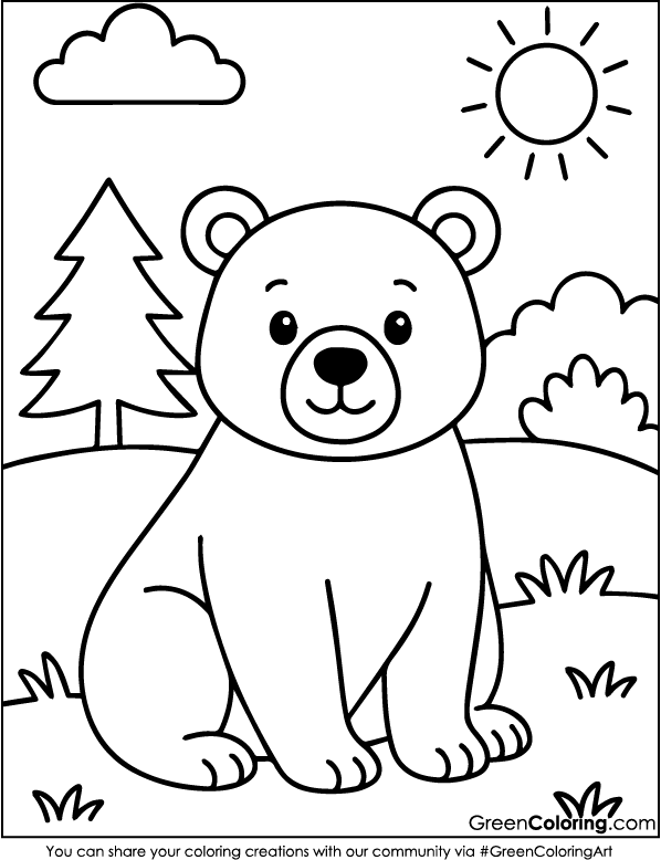 Printable Bear Coloring Pages