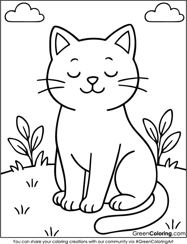 Printable Cat Coloring Pages