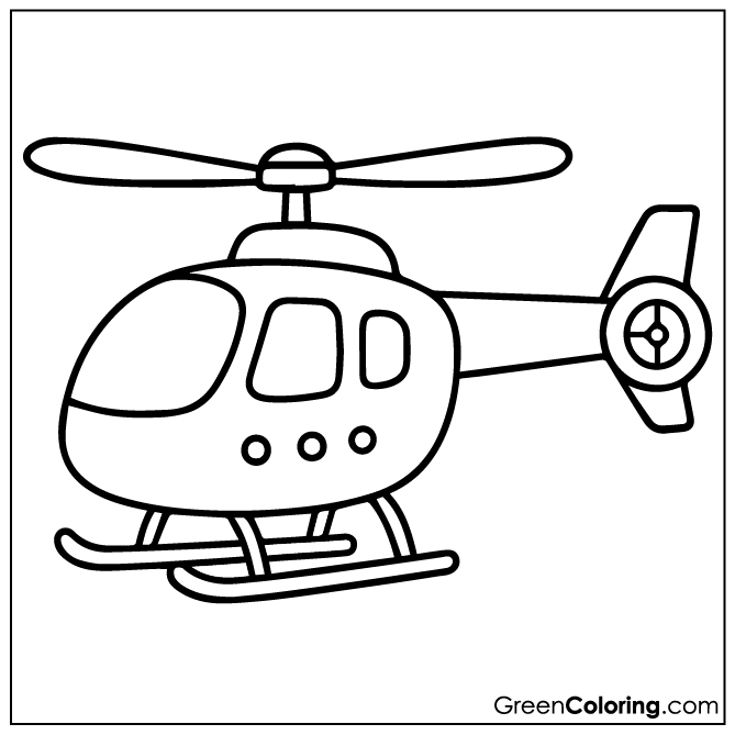 Printable Helicopter Coloring Sheets