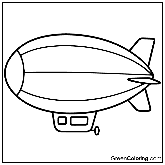 10 Blimp Coloring Pages (Download Free Printable PDF)