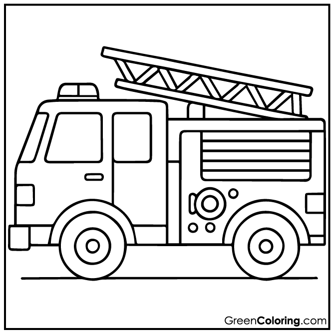 10 Fire Truck Coloring Pages (Download Free Printable PDF)