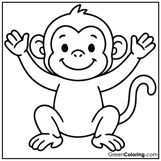 36 Monkey Coloring Pages (Download Free Printable PDF)