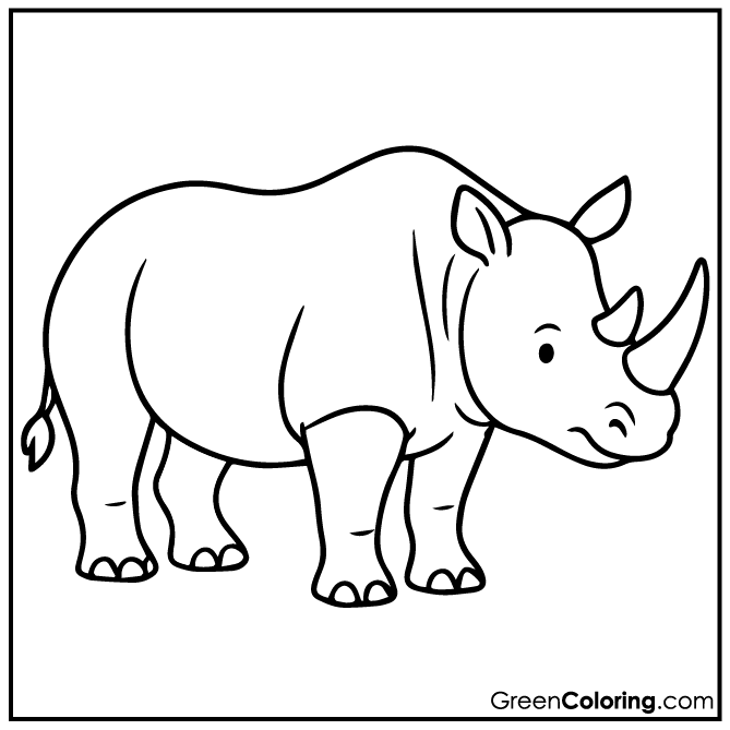 32 Rhino Coloring Pages (Download Free Printable PDF)