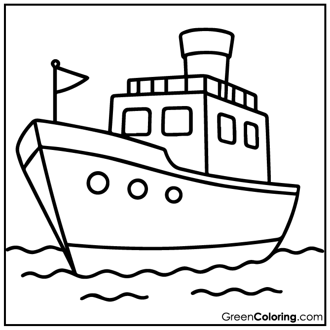 10 Ship Coloring Pages (Download Free Printable PDF)