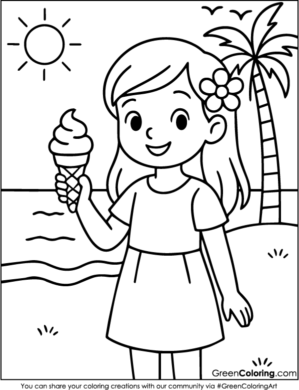 Download Free Printable Summer Coloring Pages PDF