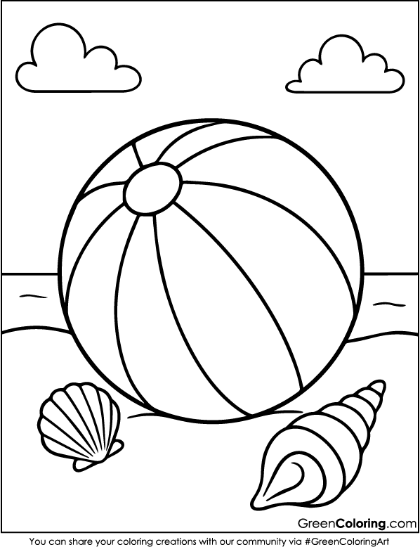 Download Free Printable Summer Coloring Sheet PDF