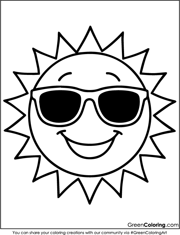 Download Free Printable Summer Coloring Sheets PDF