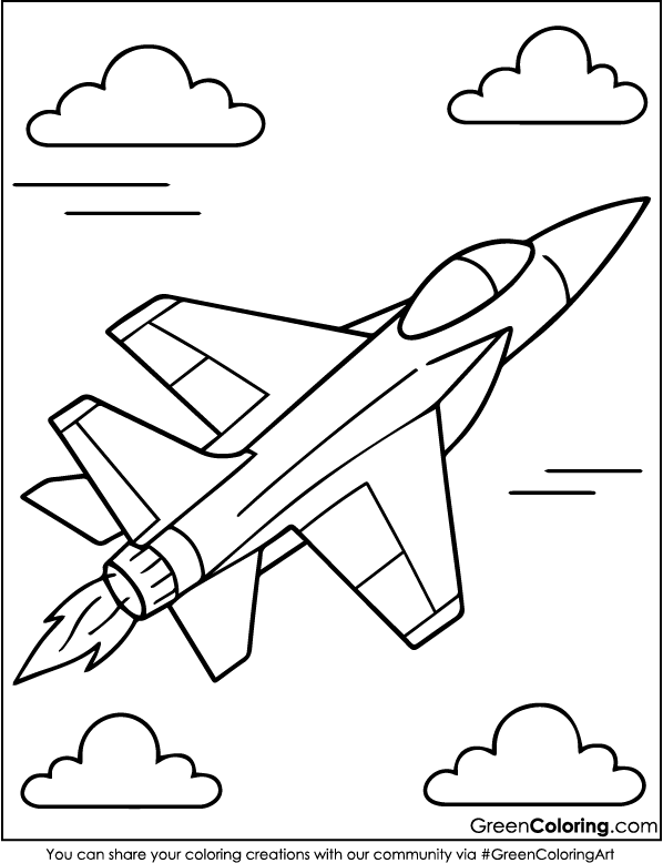 Fighter jet Coloring Pages