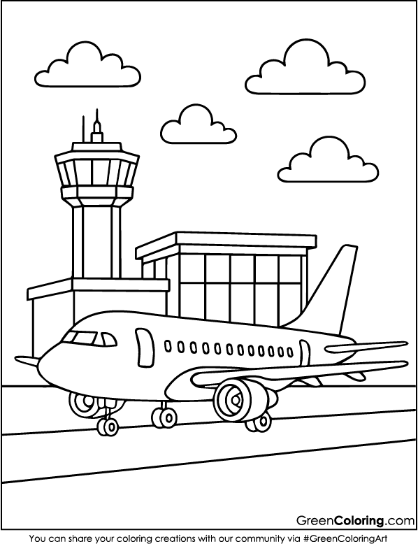 Airplane Coloring Pages