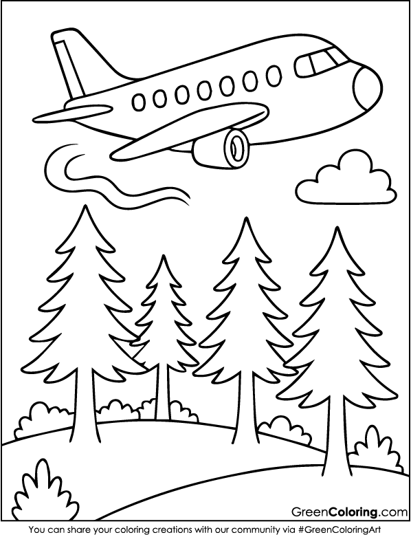 Free Printable Airplane Coloring Pages