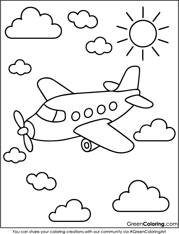 Printable Airplane Coloring Pages