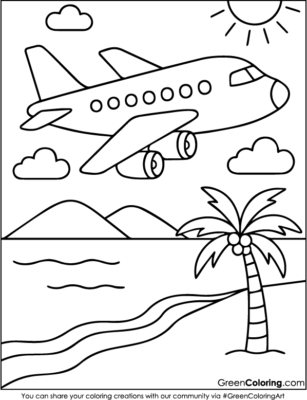 Airplane Coloring Pages