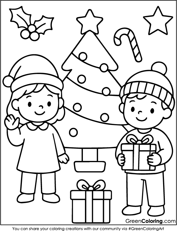 Merry Christmas Coloring Pages PDF